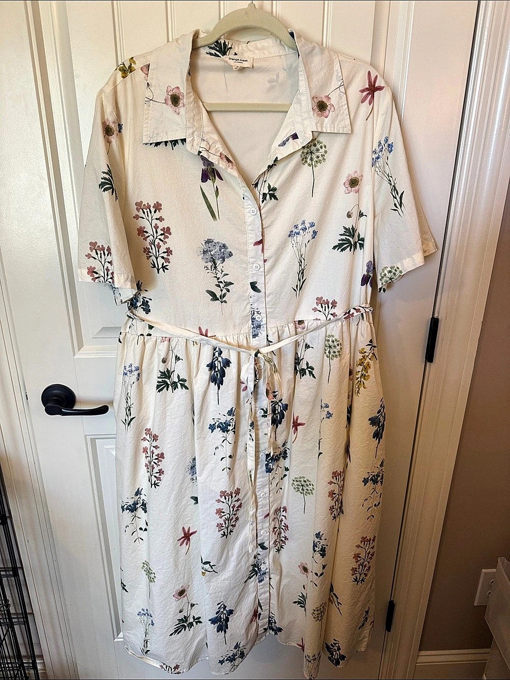Orange Creek Floral Maxi Dress Cream Size 2X Like New